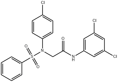 2-[4-CHLORO(PHENYLSULFONYL)ANILINO]-N-(3,5-DICHLOROPHENYL)ACETAMIDE 结构式