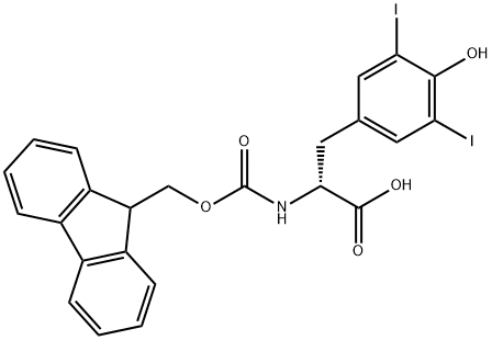 FMOC-3,5-二碘-D-酪氨酸 结构式