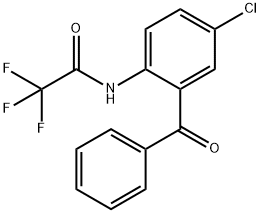 N-(2-BENZOYL-4-CHLOROPHENYL)-2,2,2-TRIFLUOROACETAMIDE 结构式