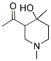 1-(4-HYDROXY-1,4-DIMETHYL-PIPERIDIN-3-YL)-ETHANONE 结构式