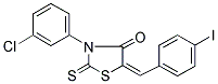 (5E)-3-(3-CHLOROPHENYL)-5-(4-IODOBENZYLIDENE)-2-THIOXO-1,3-THIAZOLIDIN-4-ONE 结构式