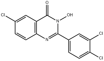 6-Chloro-2-(3,4-dichlorophenyl)-3-hydroxy-4(3H)-quinazolinone 结构式