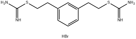 亚苯基-1,3-双(乙烷-2-异硫脲) 二氢溴酸 结构式