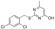 2-[(2,4-DICHLOROBENZYL)SULFANYL]-6-METHYL-4-PYRIMIDINOL 结构式