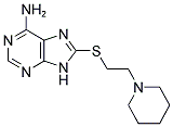 8-((2-PIPERIDIN-1-YLETHYL)THIO)-9H-PURIN-6-AMINE 结构式