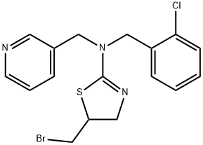 N-[5-(BROMOMETHYL)-4,5-DIHYDRO-1,3-THIAZOL-2-YL]-N-(2-CHLOROBENZYL)-N-(PYRIDIN-3-YLMETHYL)AMINE 结构式