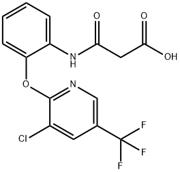 3-(2-([3-Chloro-5-(trifluoromethyl)-2-pyridinyl]oxy)anilino)-3-oxopropanoic acid 结构式