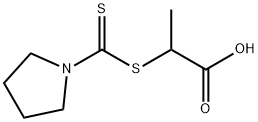 2-(PYRROLIDINE-1-CARBOTHIOYLSULFANYL)-PROPIONIC ACID 结构式