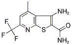 3-AMINO-4-METHYL-6-TRIFLUOROMETHYL-THIENO[2,3-B]PYRIDINE-2-CARBOXYLIC ACID AMIDE 结构式