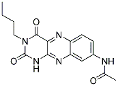 N-(3-BUTYL-2,4-DIOXO-1,2,3,4-TETRAHYDROBENZO[G]PTERIDIN-8-YL)ACETAMIDE 结构式