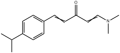 1-(Dimethylamino)-5-(4-isopropylphenyl)-1,4-pentadien-3-one 结构式