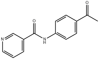 N-(4-乙酰基-苯基)-烟酰胺 结构式