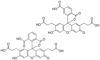 2',7'-BIS-(2-CARBOXYETHYL)-5-(AND-6)-CARBOXYFLUORESCEIN 结构式