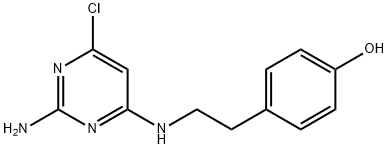 4-(2-[(2-AMINO-6-CHLORO-4-PYRIMIDINYL)AMINO]ETHYL)BENZENOL 结构式