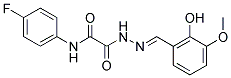 N-(4-FLUOROPHENYL)-2-[2-(2-HYDROXY-3-METHOXYBENZYLIDENE)HYDRAZINO]-2-OXOACETAMIDE 结构式