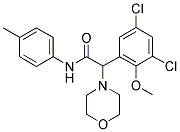 2-(3,5-DICHLORO-2-METHOXYPHENYL)-N-(4-METHYLPHENYL)-2-MORPHOLIN-4-YLACETAMIDE 结构式