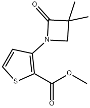 METHYL 3-(3,3-DIMETHYL-2-OXO-1-AZETANYL)-2-THIOPHENECARBOXYLATE 结构式