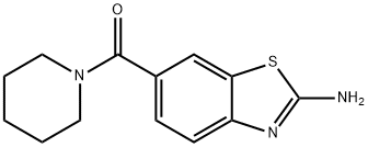 (2-氨基苯并[D]噻唑-6-基)(哌啶-1-基)甲酮 结构式