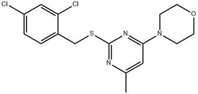 2,4-DICHLOROBENZYL 4-METHYL-6-MORPHOLINO-2-PYRIMIDINYL SULFIDE 结构式