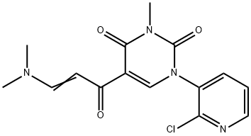 1-(2-CHLORO-3-PYRIDINYL)-5-[3-(DIMETHYLAMINO)ACRYLOYL]-3-METHYL-2,4(1H,3H)-PYRIMIDINEDIONE 结构式