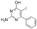 2-Amino-4-hydroxy-5-iodo-6-phenylpyrimidine 结构式
