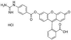 FLUORESCEIN MONO-(4-GUANIDINOBENZOATE), HYDROCHLORIDE 结构式