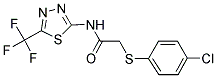 2-[(4-CHLOROPHENYL)SULFANYL]-N-[5-(TRIFLUOROMETHYL)-1,3,4-THIADIAZOL-2-YL]ACETAMIDE 结构式