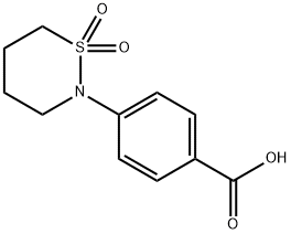 4-(1,1-二氧代-1,2-硫代吗啉-2-基)苯甲酸 结构式
