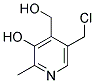 5-CHLOROMETHYL-4-HYDROXYMETHYL-2-METHYL-PYRIDIN-3-OL 结构式