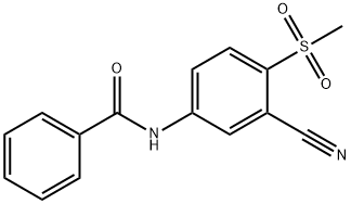 N-[3-CYANO-4-(METHYLSULFONYL)PHENYL]BENZENECARBOXAMIDE 结构式