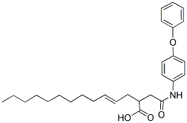 2-((N-(4-PHENOXYPHENYL)CARBAMOYL)METHYL)TETRADEC-4-ENOIC ACID 结构式