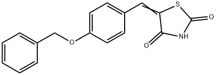 5-((E)-[4-(BENZYLOXY)PHENYL]METHYLIDENE)-1,3-THIAZOLANE-2,4-DIONE 结构式