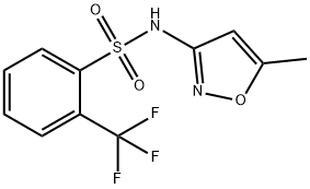 (5-METHYLISOXAZOL-3-YL)((2-(TRIFLUOROMETHYL)PHENYL)SULFONYL)AMINE 结构式