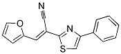 (E)-3-(2-FURYL)-2-(4-PHENYL-1,3-THIAZOL-2-YL)-2-PROPENENITRILE 结构式
