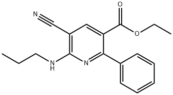 ETHYL 5-CYANO-2-PHENYL-6-(PROPYLAMINO)NICOTINATE 结构式