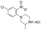 1-(4-CHLORO-2-NITROPHENYL)-3-METHYLPIPERAZINE HYDROCHLORIDE 结构式