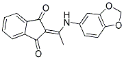 2-((BENZO[3,4-D]1,3-DIOXOLEN-5-YLAMINO)ETHYLIDENE)INDANE-1,3-DIONE 结构式
