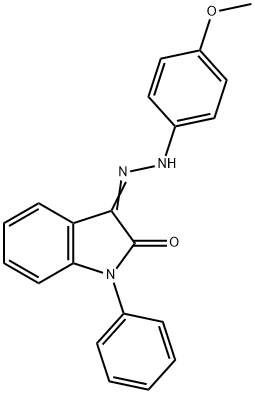 1-PHENYL-1H-INDOLE-2,3-DIONE 3-[N-(4-METHOXYPHENYL)HYDRAZONE] 结构式