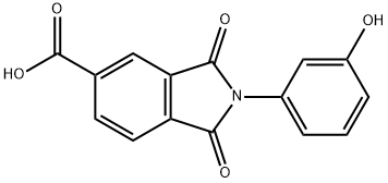 2-(3-羟基-苯基)-1,3-二氧代-2,3-二氢-1H-异5-吲哚甲酸 结构式