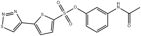 3-(ACETYLAMINO)PHENYL 5-(1,2,3-THIADIAZOL-4-YL)-2-THIOPHENESULFONATE 结构式