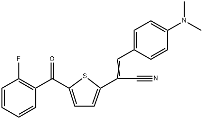 3-[4-(DIMETHYLAMINO)PHENYL]-2-[5-(2-FLUOROBENZOYL)-2-THIENYL]ACRYLONITRILE 结构式