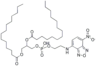 1,2-DIMYRISTOYL-SN-GLYCERO-3-PHOSPHOETHANOLAMINE-N-(7-NITRO-2-1,3-BENZOXADIAZOL-4-YL) 结构式