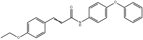 (E)-3-(4-乙氧基苯基)-N-(4-苯氧基苯基)丙烯酰胺 结构式