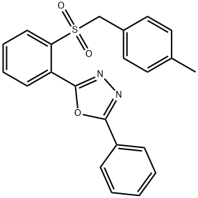 2-(2-[(4-METHYLBENZYL)SULFONYL]PHENYL)-5-PHENYL-1,3,4-OXADIAZOLE 结构式