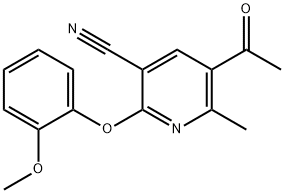 5-乙酰基-2-(2-甲氧基苯氧基)-6-甲基烟腈 结构式