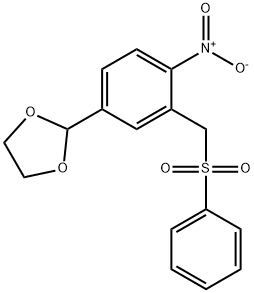 2-(4-硝基-3-((苯磺酰基)甲基)苯基)-1,3-二氧戊环 结构式