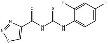 N-(2,4-DIFLUOROPHENYL)-N'-(1,2,3-THIADIAZOL-4-YLCARBONYL)THIOUREA 结构式