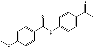 N-(4-乙酰苯基)-4-甲氧基-苯甲酰胺 结构式