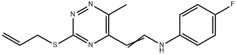 N-(2-[3-(ALLYLSULFANYL)-6-METHYL-1,2,4-TRIAZIN-5-YL]VINYL)-4-FLUOROANILINE 结构式