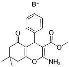 METHYL 2-AMINO-4-(4-BROMOPHENYL)-7,7-DIMETHYL-5-OXO-4,6,7,8-TETRAHYDRO2H-CHROMENE-3-CARBOXYLATE 结构式
